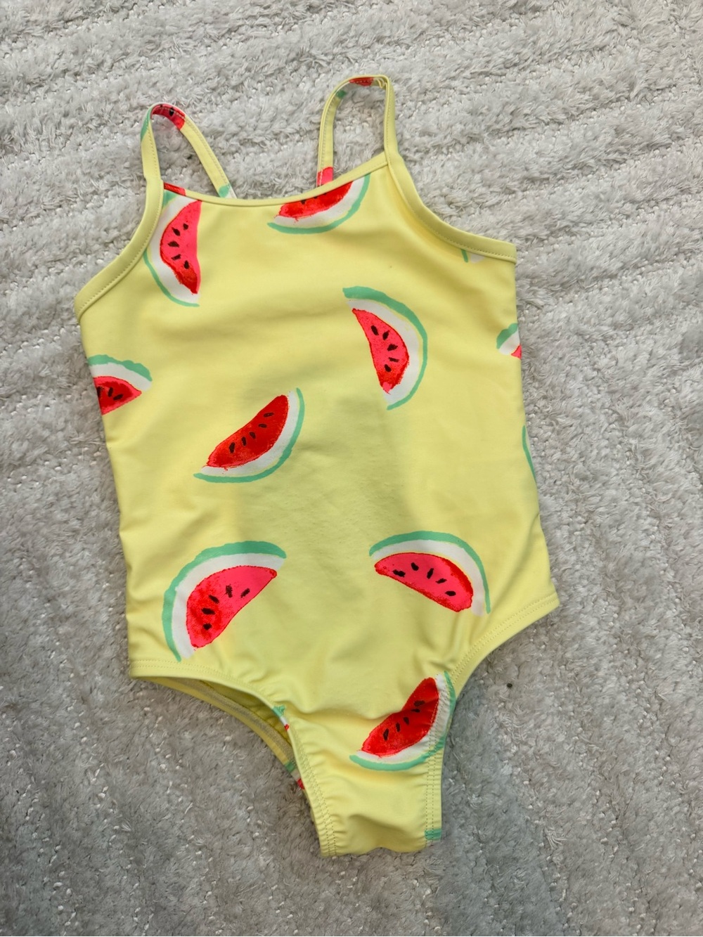 Baby GAP Yellow One-Piece Swimsuit w/ Watermelons